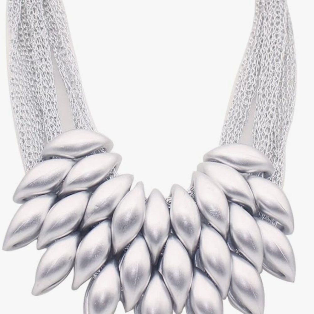 Elegant Silver Statement Necklace